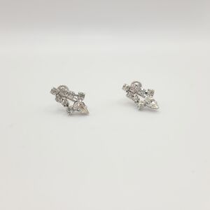 Keyes Screw on Vintage Crystal Earrings
